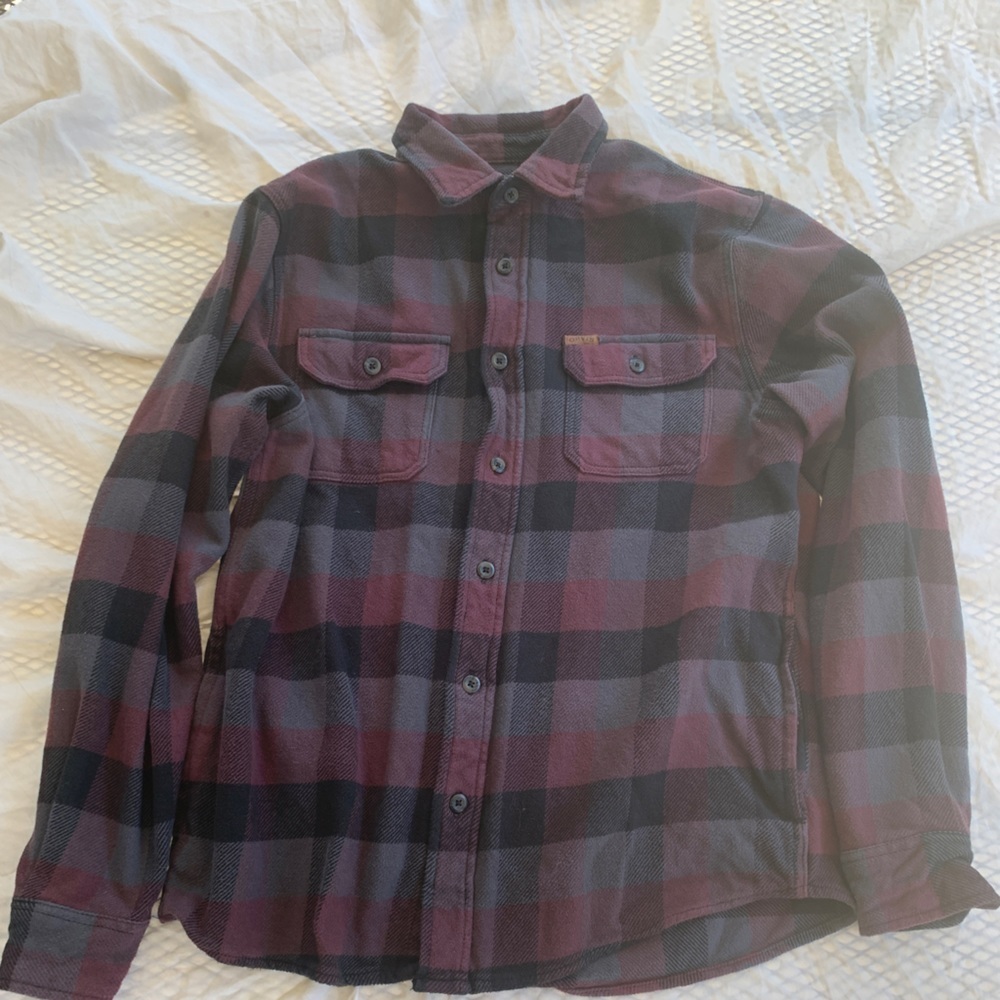Orvis Men's Casual Button Down Shirt - Red and Black Plaid
